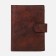 Male purse on the button, 3 in 1, for auto documents, passports, cards, bills, brown color