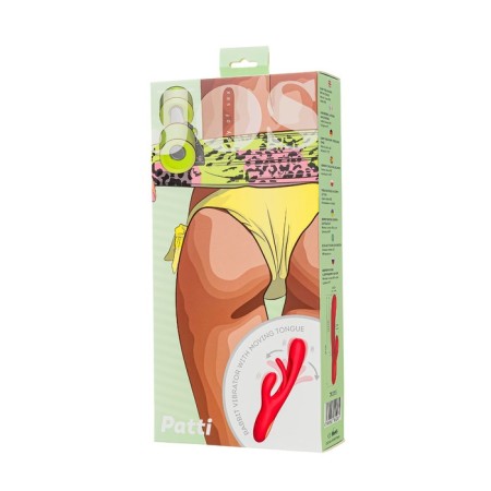 Vibro -roller with the Jos Patti Moving Language, 24 cm, silicone, red color-10