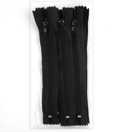 Lightning "Spiral", No. 4, non -proceeding, castle machine, 18 cm, black color-2