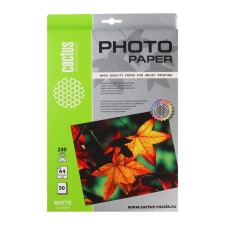 Photo paper for jet print A4, 50 sheets Cactus, 230 g/m2, one -sided, matte