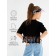 T -shirt for girls, height 128 cm, black color