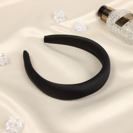 Hair cap "Jeannette" classic gloss, 3 cm, black