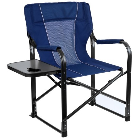 Tourist chair Maclay, table with a cup holder, 63x47x94 cm, blue color-5