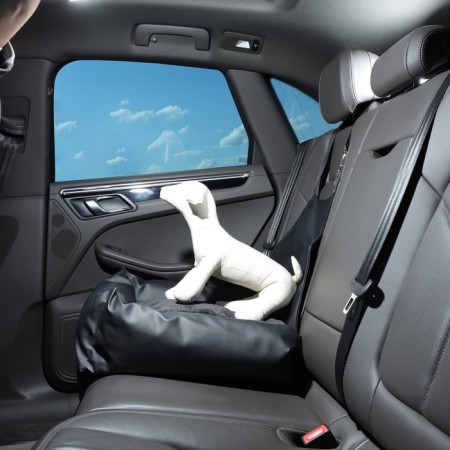 Autonomous Office for animals, eco -leather, black