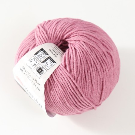 Yarn "jeans" 55% cotton, 45% acrylic 160m/50g (65 wilted rose)-2