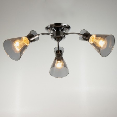 Svetogor chandelier "Shadow" 3x60W E27 chrome 65x65x22cm-1