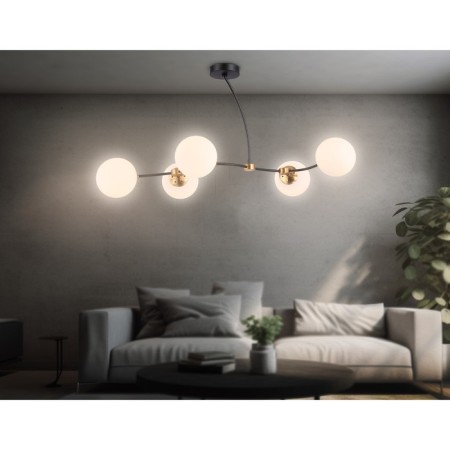 Suspended Ambrella Light, Modern, TR2548, 5HE27, Black color, bronze-6
