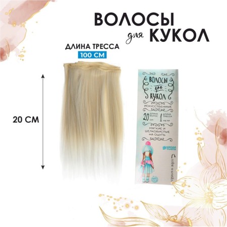 Hair - Tress for dolls "straight" hair length: 20 cm, width: 100 cm, No.lsa005