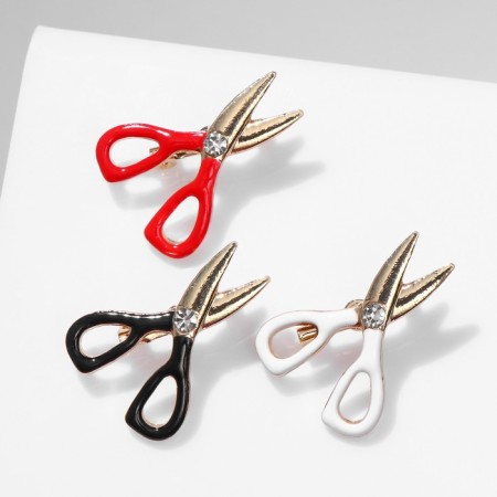 Brooch "Scissors" Workshops, Mini, Mix color in gold (indivisible packing 12 pcs., Price per pcs.)