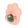 A toy for cats with cat mint "paw", 8.5 cm, pink
