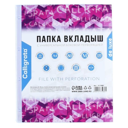 A4, 100 μm, calligrata, PVC, reinforced, matte, 10 pieces-2