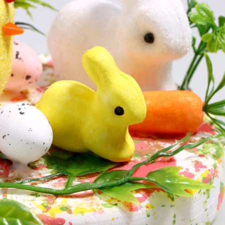Easter decor "Kurochka and hares" 13.5 × 13.5 × 8 cm-4