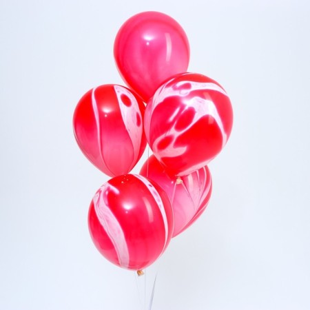 Latex ball 12 "" Agat Red ", set of 5 pcs.-1