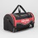 Sports bag with lightning, 3 outer pockets, black/red color