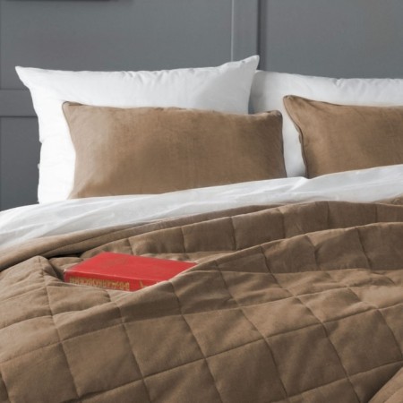 Software "Soft": a cover of 160 x 220 cm, pillowcase 40 x 40 cm - 2 pcs, the color is dark - beige-1