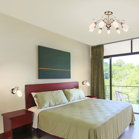 Ceiling chandelier with Ginevra, 40W, E14, 70x70x37 cm-1