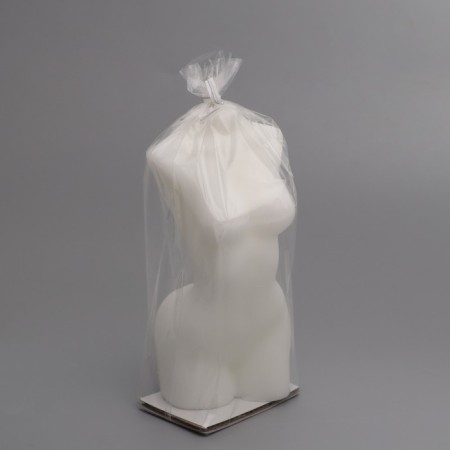 Figure candle "Women's bust", 6x14 cm, white, 4 hours-4