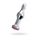 Anal traffic jam, metal, silver, with a crystal of ruby ​​color, 10 cm, D 2.8 cm, 75 g