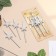 Set of candles for the cake, 4 pcs "Brilliant stars", silver