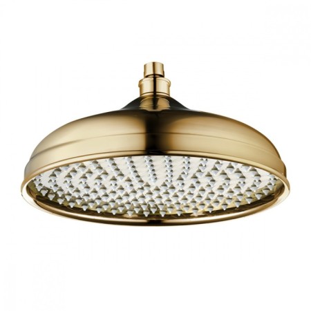Shower watering can Lemark LM9830g, 303 mm, stationary, round, gold color