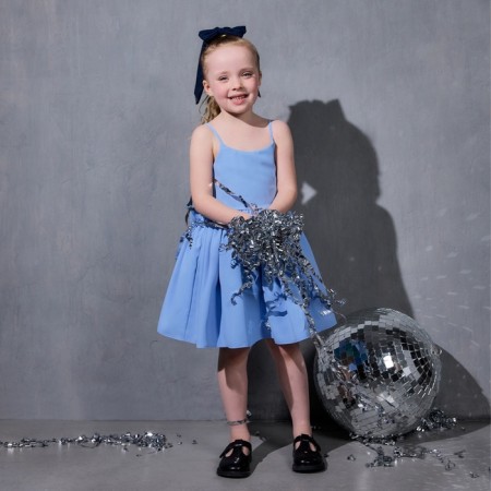 Платье для девочки, MINAKU :Party Dress, цвет голубой, рост 110 см-10
