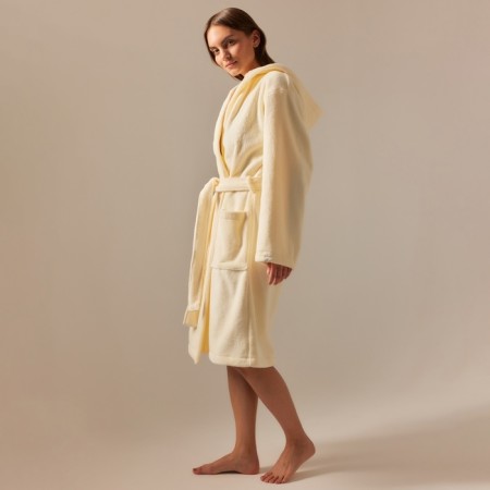 Terry robe with a hood Women's SL Home: Basic "Ivory", Rr. M, 100% HL, 420 g/m2-5