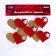 Decorative hearts, set 5 pcs., Size 1 pcs: 5 × 3.5 cm, color red-golden color