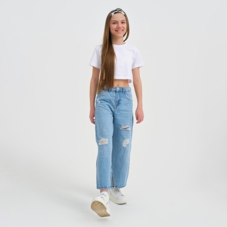 T -shirt Baby shortened KAFTAN "BASIC Line", p. 34 (122-128 cm), white-4