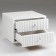 Tumbling bedspread of Astoria, 400x350x270, White/ White MDF 19mm