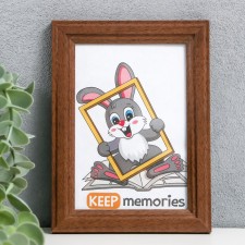 Photo frame wood 9x13 cm, mocha (plastic screen)