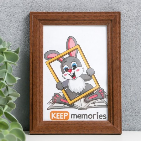 Photo frame wood 9x13 cm, mocha (plastic screen)