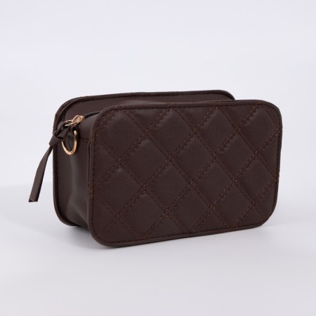 Cross-Bodi Bag on a zipper, brown color-1