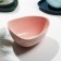 Ceramic Non -standard pink ceramic salad, 15.5 x 14 cm, 650 ml, pink color