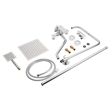 The shower system Zein Z3866, mixer, spout, tropical and hand watering can, brass, chrome-12