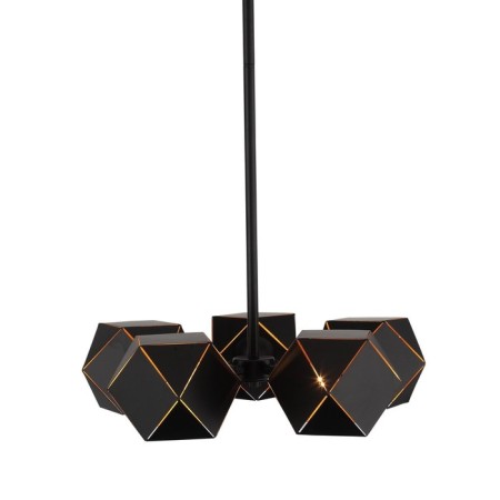 Ceiling Ceiling ST LUCE. SL258.402.05. Enigma. 5x40 watts, E14, 42.5x42.5x45 cm, black color-8