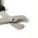 Middle scissors are medium with an emphasis for a finger, black with red
