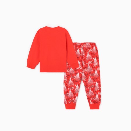 New Year. Pajama nursery (longshit/pants), red color, height 128 cm-5