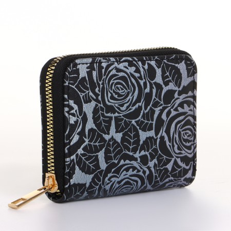Women's wallet with lightning, black color