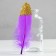 A set of goose feathers 15-20 cm, 10 pcs, purple with golden crumb