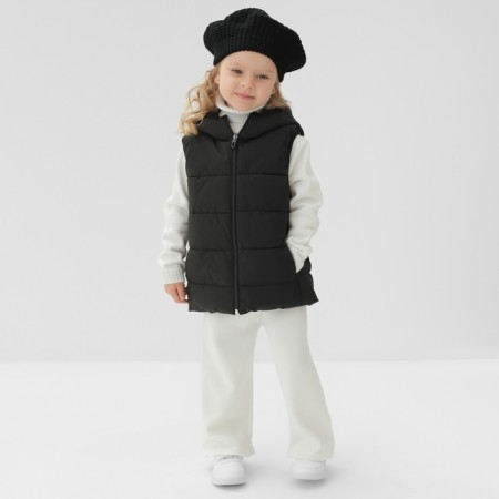 Children's ’width minku, black color, height 110 cm-5