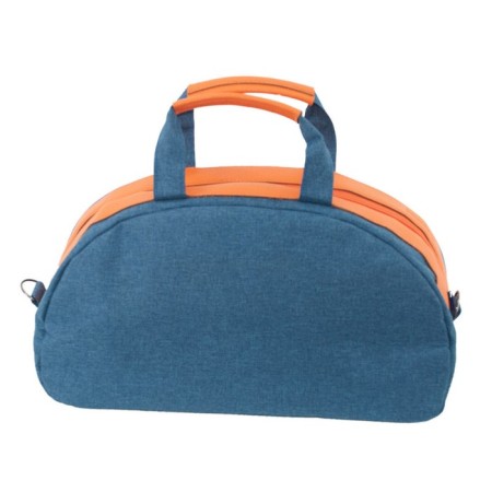 Road bag, textiles, blue/orange 37x16x22 cm-1
