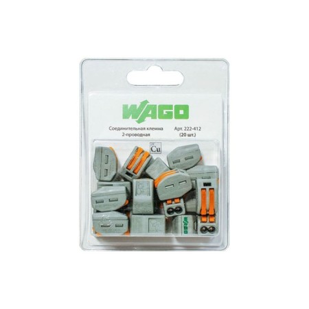 Connecting terminal WAGO 2 wire (222-412) 20 pcs. In the blister