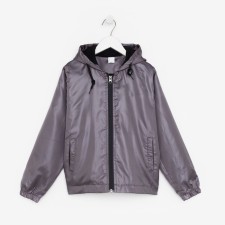 Vetrovka for the boy, the color is dark gray, height 98-104 cm