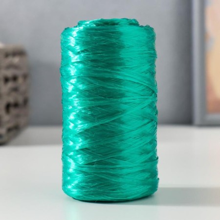 Yarn "for knitting washcloths" 100% polypropylene 400m/100 ± 10 g in the shape of a cylinder (emerald)
