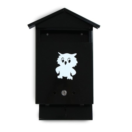 Mailbox with a lock, vertical, "house", black-6