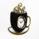Wall -wall clocks for the kitchen "Cup", silent, 31.5 x 30.5 cm, black, aa