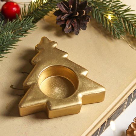 New Year's "Christmas tree" 2.5x9 cm, golden