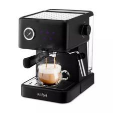 Coffee machine KitFort KT-7124, Rozhkova, 950 W, 1.5 l, cappuccino, black