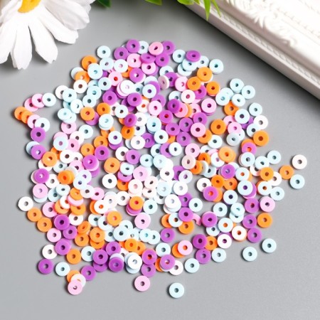 Beads for PVC Creativity "Red Pink-Permis" set ≈ 330 pcs 0.1x0.6x0.6 cm
