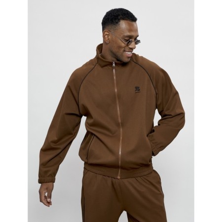 Male tracksuit, size 50, brown color-4